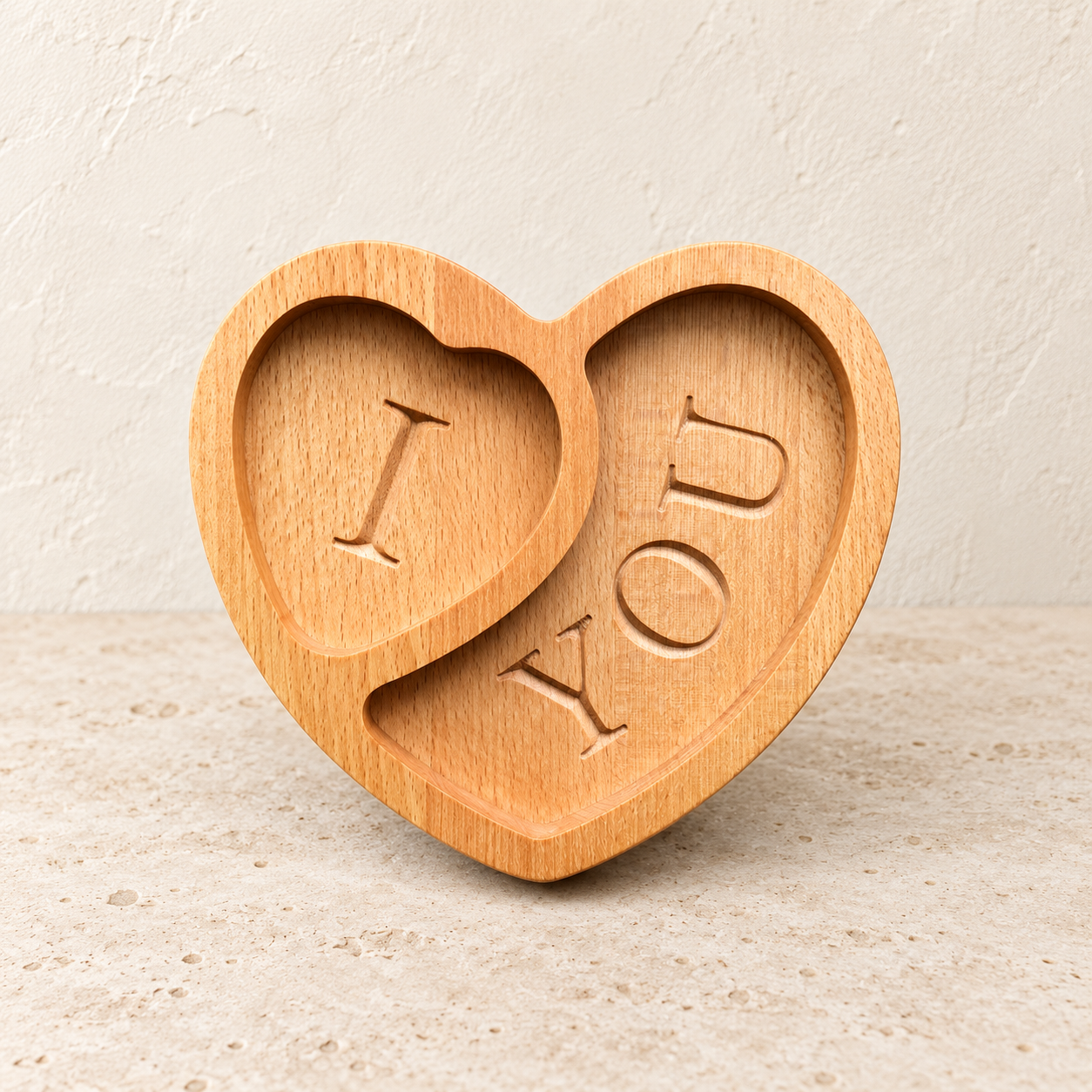 Dřevěná miska I Love You